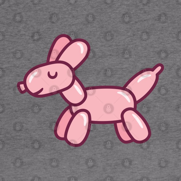 Cute Balloon Dog Pink by rustydoodle